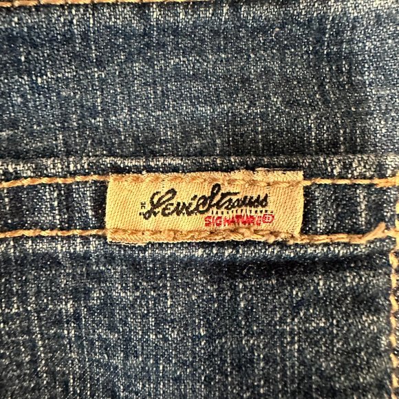 Levi Strauss Signature Stretch Low Rise BootCut Blue Jeans W36xL30 Women Sz 16 M - Picture 7 of 7